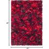 SAFAVIEH Rio Shag Collection Area Rug – 5′ x 8′, Green & Multi, Handmade Decorative, 3.5-inch Thick Ideal for High Traffic Areas in Living Room, Bedroom (SG951A)(Red/Multi)