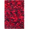 SAFAVIEH Rio Shag Collection Area Rug – 5′ x 8′, Green & Multi, Handmade Decorative, 3.5-inch Thick Ideal for High Traffic Areas in Living Room, Bedroom (SG951A)(Red/Multi)