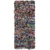 SAFAVIEH Rio Shag Collection Area Rug – 5′ x 8′, Green & Multi, Handmade Decorative, 3.5-inch Thick Ideal for High Traffic Areas in Living Room, Bedroom (SG951A)(Grey/Multi)