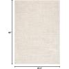 SAFAVIEH Venus Shag Collection Area Rug – 5’3″ x 7’6″, Green, Non-Shedding & Easy Care, 1.8-inch Thick Ideal for High Traffic Areas in Living Room, Bedroom (VNS520Y)(Ivory)
