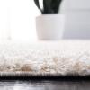 SAFAVIEH Venus Shag Collection Area Rug – 5’3″ x 7’6″, Green, Non-Shedding & Easy Care, 1.8-inch Thick Ideal for High Traffic Areas in Living Room, Bedroom (VNS520Y)(Ivory)