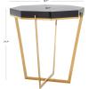 Safavieh Couture Collection Danna Black Metal End Table(Gold / Black)