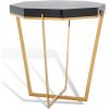 Safavieh Couture Collection Danna Black Metal End Table(Gold / Black)