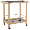 Safavieh Home Collection Gaelle Matte Gold/Black 2-Tier Bar Cart with Handle(Matte Gold/Black)