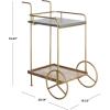 Safavieh Home Collection Harper 2-tier Natural Wheels Bar Cart