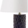 Safavieh Lighting Collection Dixon Navy White and Navy Base Table Lamp, Set of 2(Navy – Set of 2)