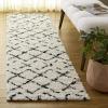 SAFAVIEH Area Rug 8×10 – Arizona Shag Collection – Large – Dark Grey & Ivory, Moroccan Boho Design, Non-Shedding & Easy to Clean, Plush Pile, Ideal for Living Room, Bedroom, Dining Space (ASG743G)(Ivory/Black)
