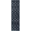 SAFAVIEH Area Rug 8×10 – Arizona Shag Collection – Large – Dark Grey & Ivory, Moroccan Boho Design, Non-Shedding & Easy to Clean, Plush Pile, Ideal for Living Room, Bedroom, Dining Space (ASG743G)(Slate Blue/Ivory)