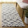 SAFAVIEH Area Rug 8×10 – Arizona Shag Collection – Large – Dark Grey & Ivory, Moroccan Boho Design, Non-Shedding & Easy to Clean, Plush Pile, Ideal for Living Room, Bedroom, Dining Space (ASG743G)(Ivory/Slate)