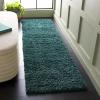 SAFAVIEH Area Rug 8×10 – Fontana Shag Collection – Large – Grey, Solid Pattern, Non-Shedding & Easy Cleaning, Ultra Plush Thick Pile, Ideal for Living Room, Bedroom, Dining Space (FNT800F)(Dark Green)
