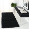 SAFAVIEH Classic Shag Collection Area Rug – 5′ x 8′, Lime, Handmade, 1.75-inch Thick Ideal for High Traffic Areas in Living Room, Bedroom (SG240B)(Black)