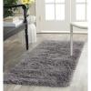 SAFAVIEH Classic Shag Collection Area Rug – 5′ x 8′, Lime, Handmade, 1.75-inch Thick Ideal for High Traffic Areas in Living Room, Bedroom (SG240B)(Grey)