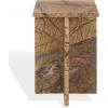 SAFAVIEH Couture Collection – Adriano Brown & Beige Marble Square Accent Table, Fully Assembled Stone Side Table (SFV5767A)(Brown/Beige)