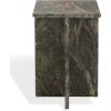 SAFAVIEH Couture Collection – Adriano Brown & Beige Marble Square Accent Table, Fully Assembled Stone Side Table (SFV5767A)(Green/Brown)