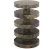 SAFAVIEH Couture Collection – Danny Green & Brown Stacked Round Marble Accent Table, Fully Assembled (SFV5766B)(Green/Brown)