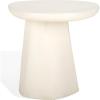 SAFAVIEH Couture Collection – Jabrielle Ivory Concrete Accent Table, Sculptural Modern Side Table, Minimalist Silhouette (SFV2600A)(Ivory)