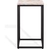 SAFAVIEH Couture Collection – Macklyn Square Light Brown Marble Top Accent Table, Black Metal Frame Design, Fully Assembled (SFV5768A)(Light Brown/Black)
