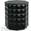 SAFAVIEH Couture Collection – Patty Black Accent Table, Octagonal Side Table, Carved Design, Fully Assembled (SFV7252A)(Black)