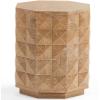 SAFAVIEH Couture Collection – Patty Black Accent Table, Octagonal Side Table, Carved Design, Fully Assembled (SFV7252A)(Natural)