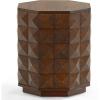 SAFAVIEH Couture Collection – Patty Black Accent Table, Octagonal Side Table, Carved Design, Fully Assembled (SFV7252A)(Walnut)