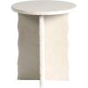 SAFAVIEH Couture Collection – Raybrook Stone Round Accent Table, Fully Assembled Mint Sandstone Side Table (SFV5785A)(Off White)