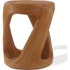 SAFAVIEH Couture Collection – Tyleigh Natural Round Rattan Accent Table, Fully Assembled Sculptural Side Table for Living Room, Bedroom or Lounge Space (CWK3029A)(Natural)