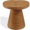 SAFAVIEH Couture Collection – Vyvianna Natural Rattan Pedestal Accent Table, Fully Assembled Round Side Table for Living Room, Bedroom or Lounge Space (CWK3031A)(Natural)