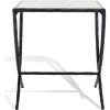 SAFAVIEH Couture Collection Debbie White/Brass Square Metal Accent Table (Fully Assembled)(Black/White)