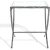 SAFAVIEH Couture Collection Debbie White/Brass Square Metal Accent Table (Fully Assembled)(Silver)