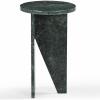 SAFAVIEH Couture Collection Devlin Red Marble Drink Table (Fully Assembled)(Green)