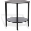SAFAVIEH Couture Collection Leonardi Natural Brown Round Top Accent Table(Black)