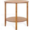 SAFAVIEH Couture Collection Leonardi Natural Brown Round Top Accent Table(Natural)