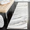 SAFAVIEH Cyrus Shag Collection Area Rug – 9′ x 12′, Ivory & Grey, Modern Abstract Design, Non-Shedding & Easy Care, 0.8-inch Thick Ideal for High Traffic Areas in Living Room, Bedroom (CYR124A)(Ivory/Grey)