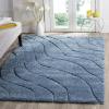 SAFAVIEH Florida Shag Collection Area Rug – 8’6″ x 12′, Dark Blue & Cream, Non-Shedding & Easy Care, 1.2-inch Thick Ideal for High Traffic Areas in Living Room, Bedroom (SG472-6511)(Light Blue/Blue)