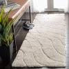 SAFAVIEH Florida Shag Collection Area Rug – 8’6″ x 12′, Dark Blue & Cream, Non-Shedding & Easy Care, 1.2-inch Thick Ideal for High Traffic Areas in Living Room, Bedroom (SG472-6511)(Creme)
