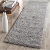 SAFAVIEH Laguna Shag Collection Area Rug – 8′ x 10′, Sand, Solid Design, Non-Shedding & Easy Care, 2-inch Thick Ideal for High Traffic Areas in Living Room, Bedroom (SGL303C)(Silver)
