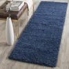 SAFAVIEH Laguna Shag Collection Area Rug – 8′ x 10′, Sand, Solid Design, Non-Shedding & Easy Care, 2-inch Thick Ideal for High Traffic Areas in Living Room, Bedroom (SGL303C)(Blue)