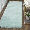 SAFAVIEH Laguna Shag Collection Area Rug – 8′ x 10′, Sand, Solid Design, Non-Shedding & Easy Care, 2-inch Thick Ideal for High Traffic Areas in Living Room, Bedroom (SGL303C)(Light Blue)