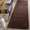 SAFAVIEH Laguna Shag Collection Area Rug – 8′ x 10′, Sand, Solid Design, Non-Shedding & Easy Care, 2-inch Thick Ideal for High Traffic Areas in Living Room, Bedroom (SGL303C)(Brown)
