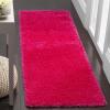 SAFAVIEH Laguna Shag Collection Area Rug – 8′ x 10′, Sand, Solid Design, Non-Shedding & Easy Care, 2-inch Thick Ideal for High Traffic Areas in Living Room, Bedroom (SGL303C)(Fuchsia)