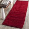 SAFAVIEH Laguna Shag Collection Area Rug – 8′ x 10′, Sand, Solid Design, Non-Shedding & Easy Care, 2-inch Thick Ideal for High Traffic Areas in Living Room, Bedroom (SGL303C)(Red)