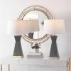 SAFAVIEH Lighting Collection Onder Grey/Gold 27-inch Table Lamp Set of 2(Grey – Set of 2)