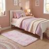 SAFAVIEH Rainbow Shag Collection Area Rug – 8′ x 10′, Light Beige, Slip Resistant, Non-Shedding & Easy Care, 1.6-inch Thick, Ideal for Living Room, Bedroom, Home Office, Dining Space (RBO100A-8)(Pink)