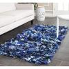 SAFAVIEH Rio Shag Collection Area Rug – 5′ x 8′, Green & Multi, Handmade Decorative, 3.5-inch Thick Ideal for High Traffic Areas in Living Room, Bedroom (SG951A)(Navy/Multi)