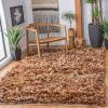 SAFAVIEH Rio Shag Collection Area Rug – 5′ x 8′, Green & Multi, Handmade Decorative, 3.5-inch Thick Ideal for High Traffic Areas in Living Room, Bedroom (SG951A)(Natural/Multi)