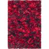 SAFAVIEH Rio Shag Collection Area Rug – 5′ x 8′, Green & Multi, Handmade Decorative, 3.5-inch Thick Ideal for High Traffic Areas in Living Room, Bedroom (SG951A)(Red/Multi)