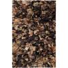 SAFAVIEH Rio Shag Collection Area Rug – 5′ x 8′, Green & Multi, Handmade Decorative, 3.5-inch Thick Ideal for High Traffic Areas in Living Room, Bedroom (SG951A)(Brown/Multi)