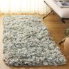 SAFAVIEH Rio Shag Collection Area Rug – 5′ x 8′, Green & Multi, Handmade Decorative, 3.5-inch Thick Ideal for High Traffic Areas in Living Room, Bedroom (SG951A)(Light Green)