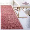 SAFAVIEH Venus Shag Collection Area Rug – 5’3″ x 7’6″, Green, Non-Shedding & Easy Care, 1.8-inch Thick Ideal for High Traffic Areas in Living Room, Bedroom (VNS520Y)(Pink)