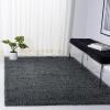 SAFAVIEH Venus Shag Collection Area Rug – 5’3″ x 7’6″, Green, Non-Shedding & Easy Care, 1.8-inch Thick Ideal for High Traffic Areas in Living Room, Bedroom (VNS520Y)(Dark Grey)